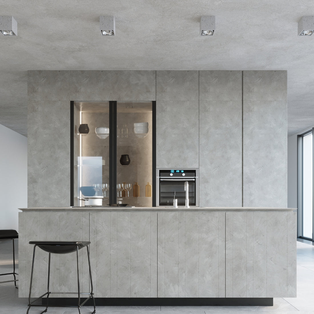Lampa sufitowa VALDE beton