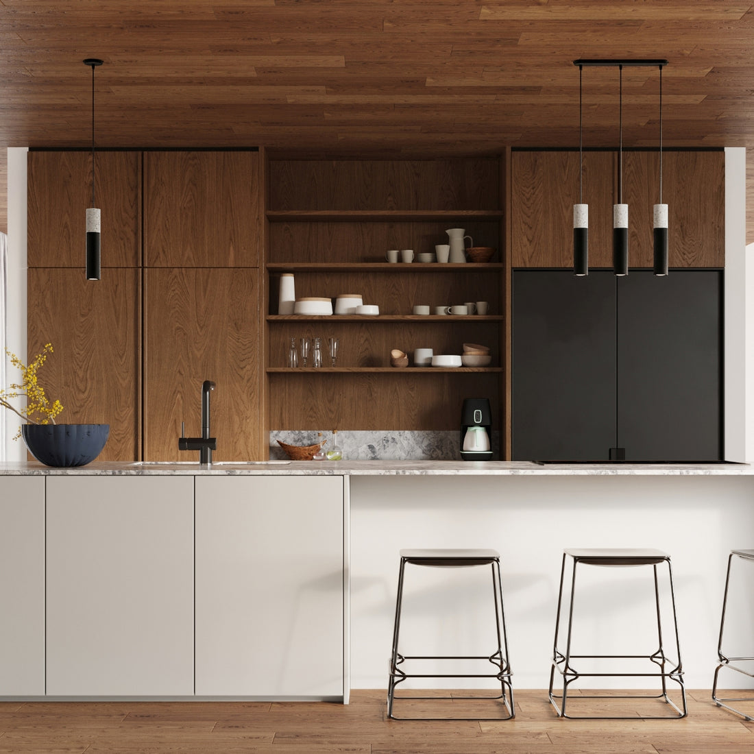 Pendant lamp BORGIO 1 black