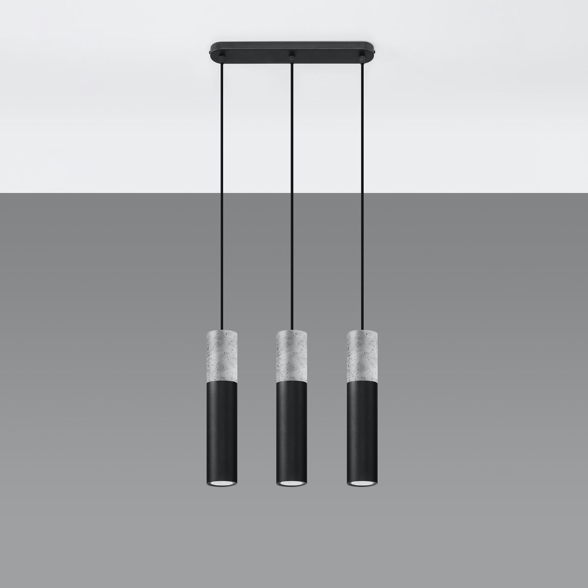 Pendant lamp BORGIO 3L black