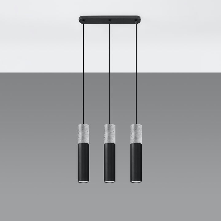 Pendant lamp BORGIO 3L black