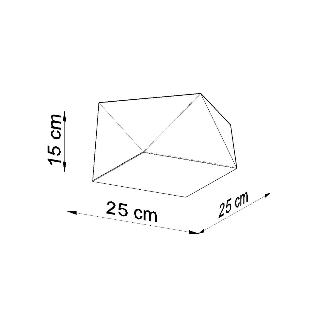 Ceiling lamp HEXA 25 silver
