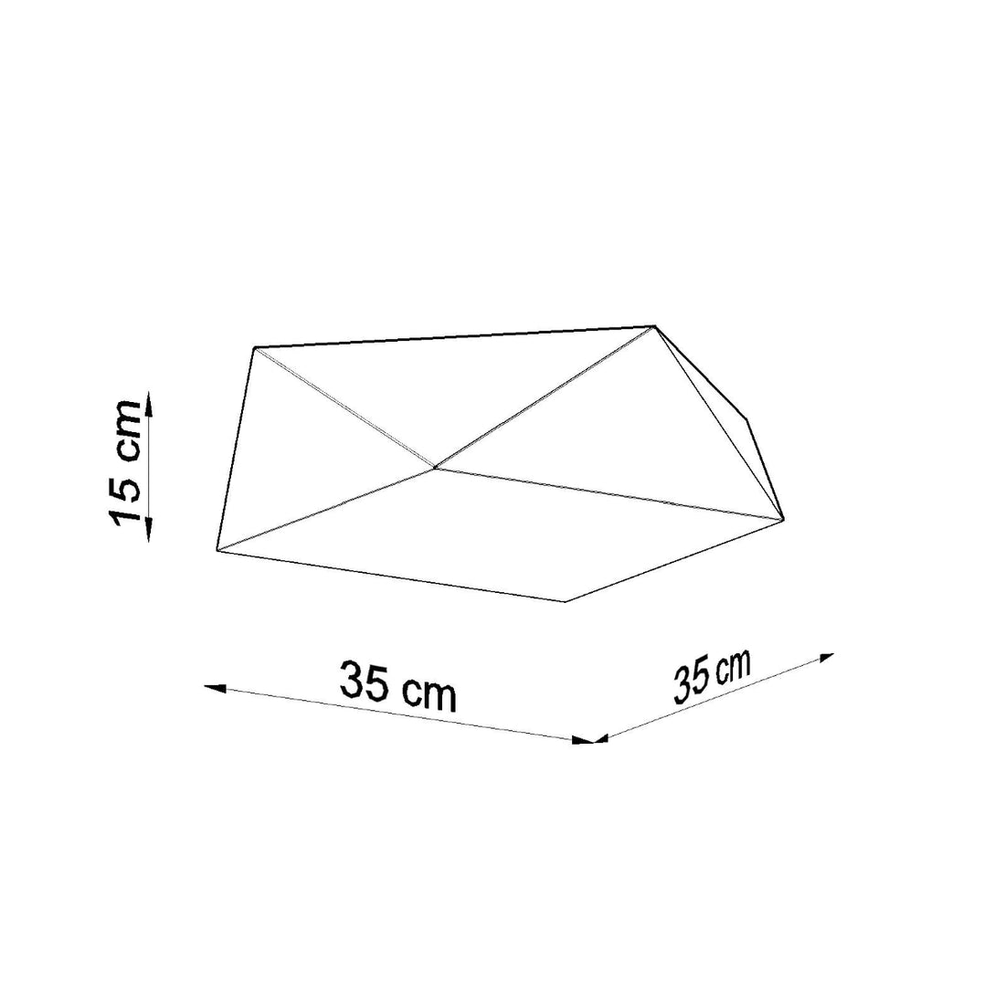 Ceiling lamp HEXA 35 silver