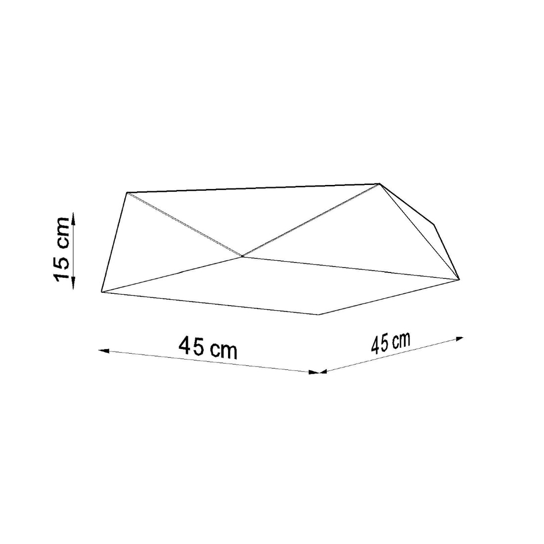 Ceiling lamp HEXA 45 silver