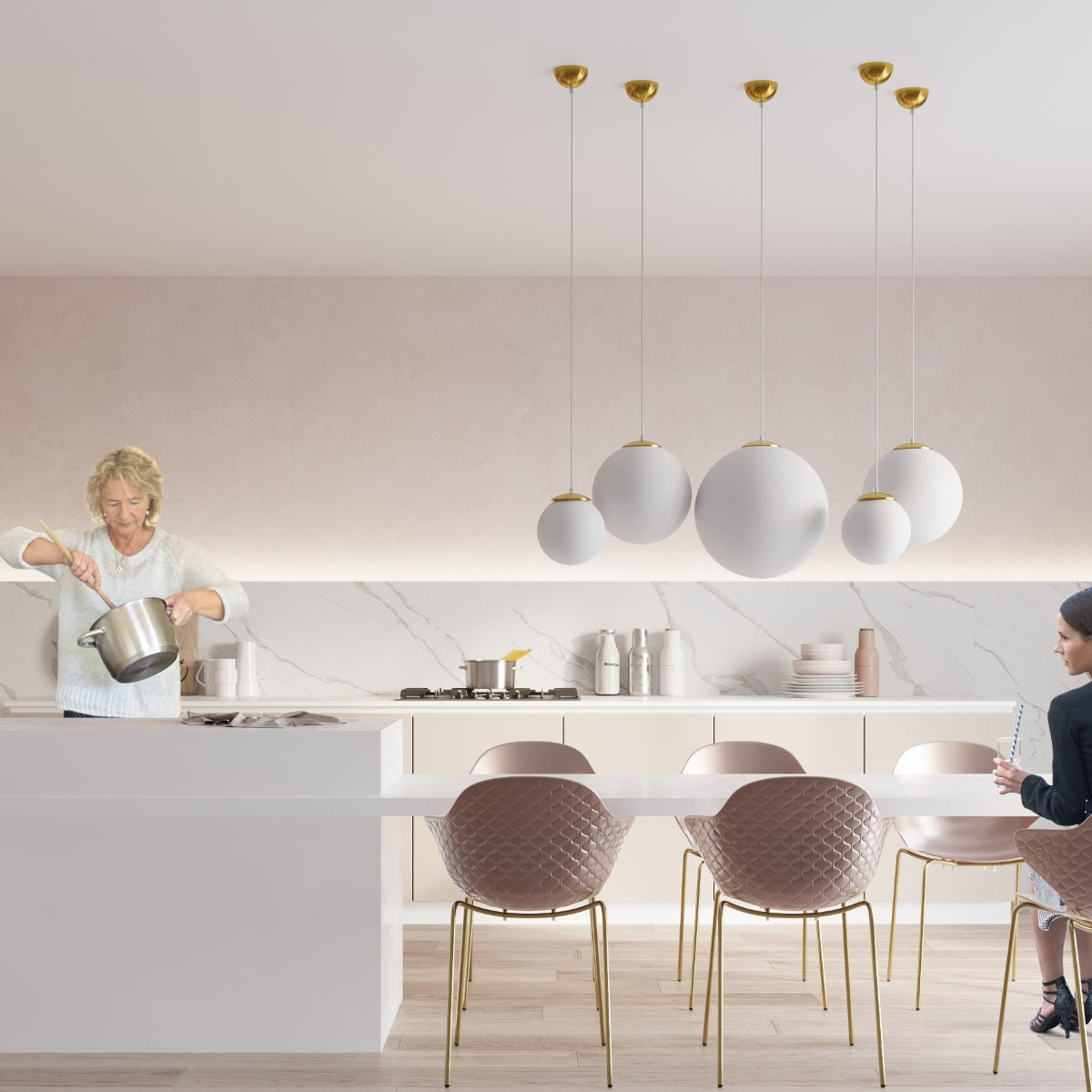 Pendant lamp UGO 20 golden