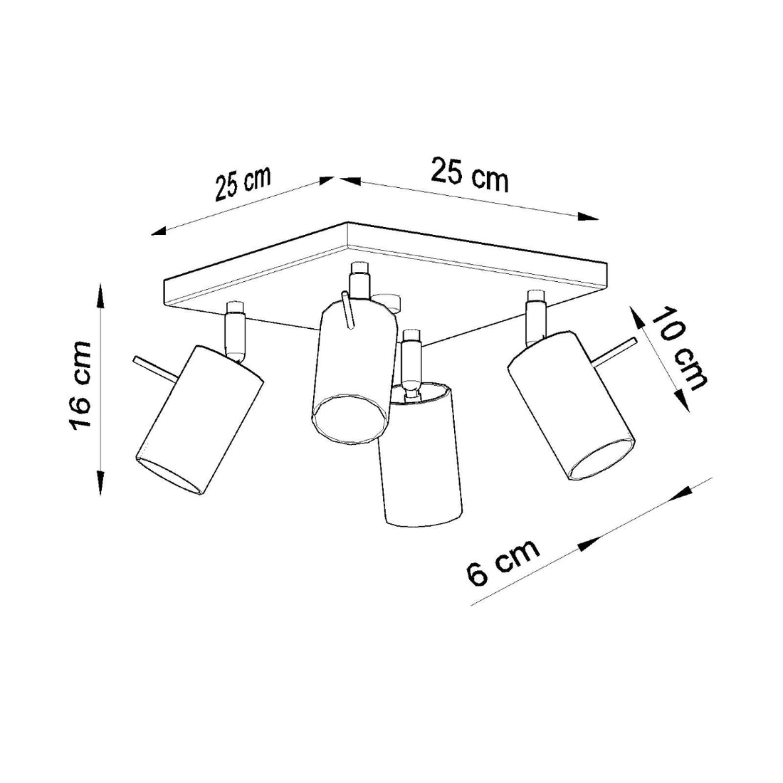 Ceiling lamp RING 4 chrome
