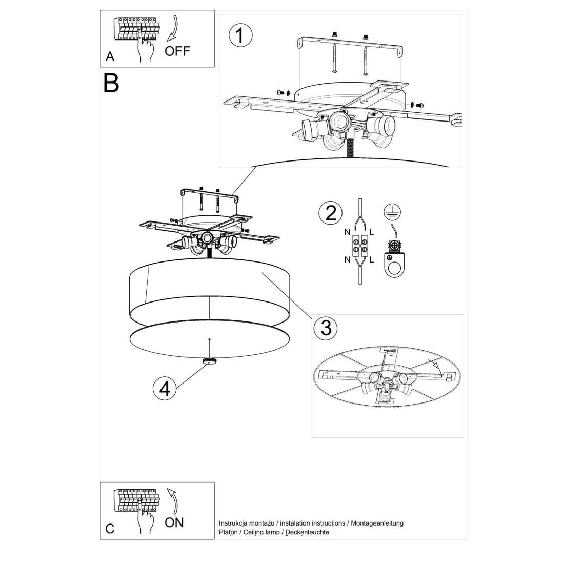 Ceiling lamp SKALA 50 white