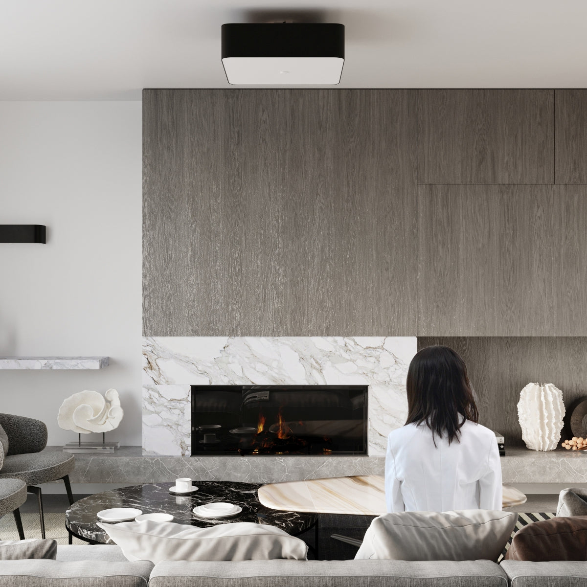 Wall lamp LOKKO black