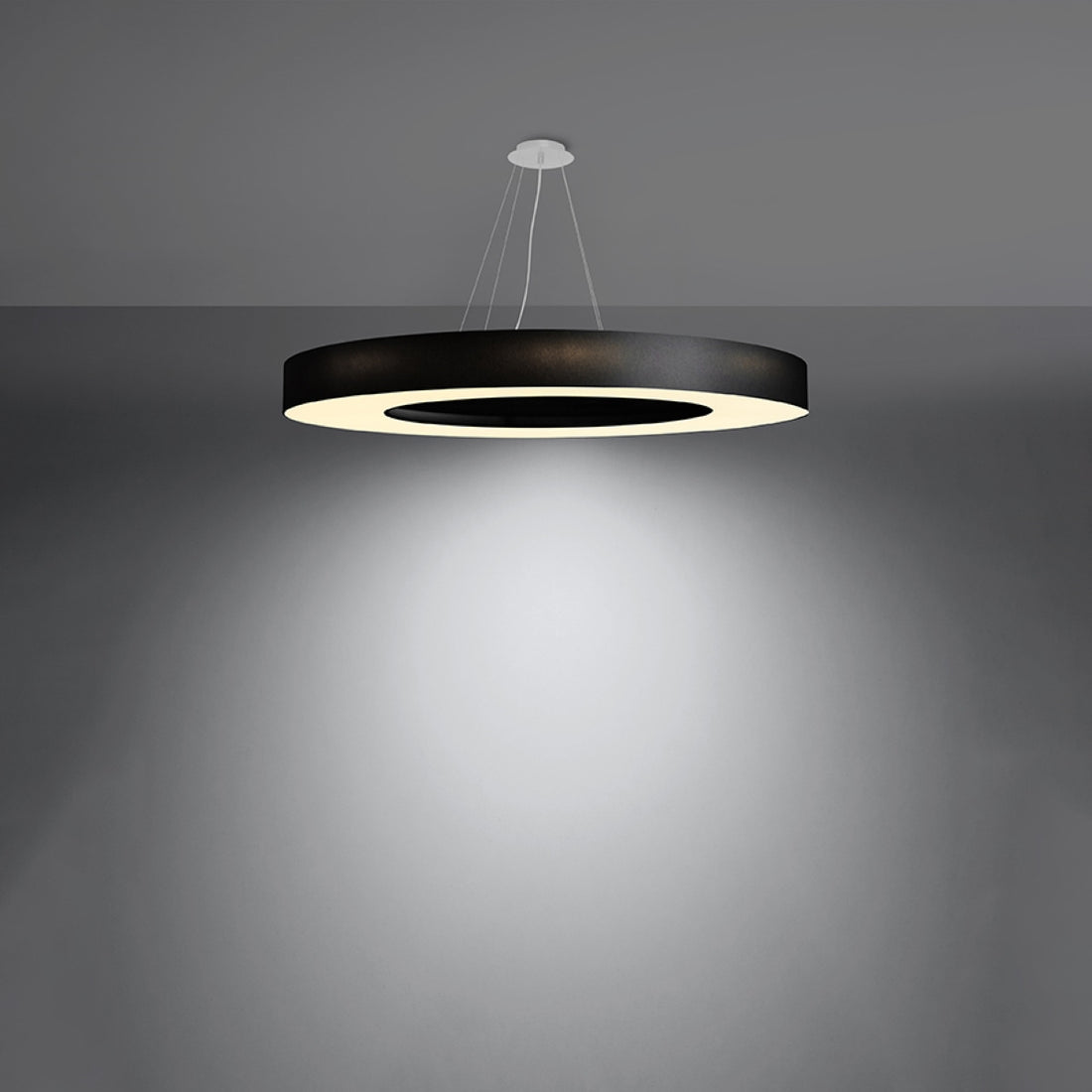 Żyrandol SATURNO SLIM 90 czarny