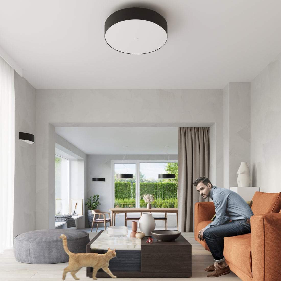 Ceiling lamp SKALA 70 black
