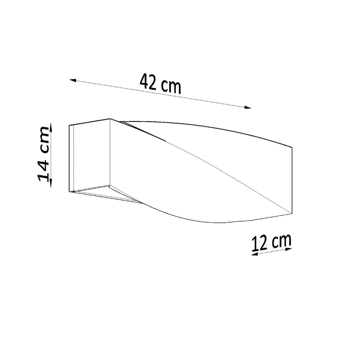 Wall lamp ceramic SIGMA black