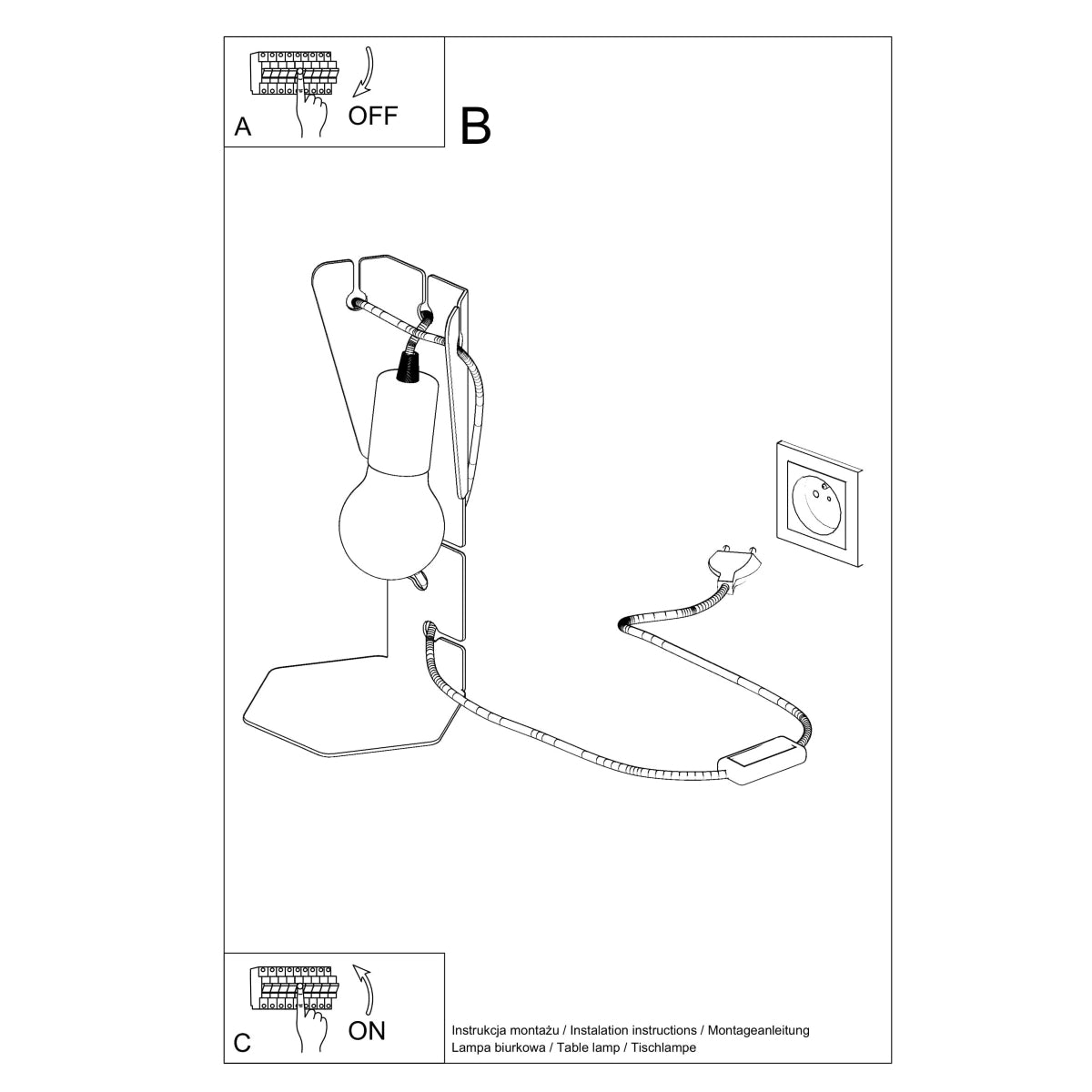 Table lamp ARBY black