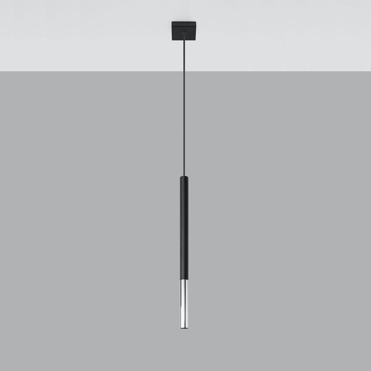 Pendant lamp MOZAICA 1 black/chrome