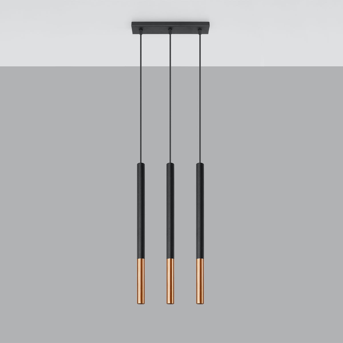 Pendant lamp MOZAICA 3L black/copper