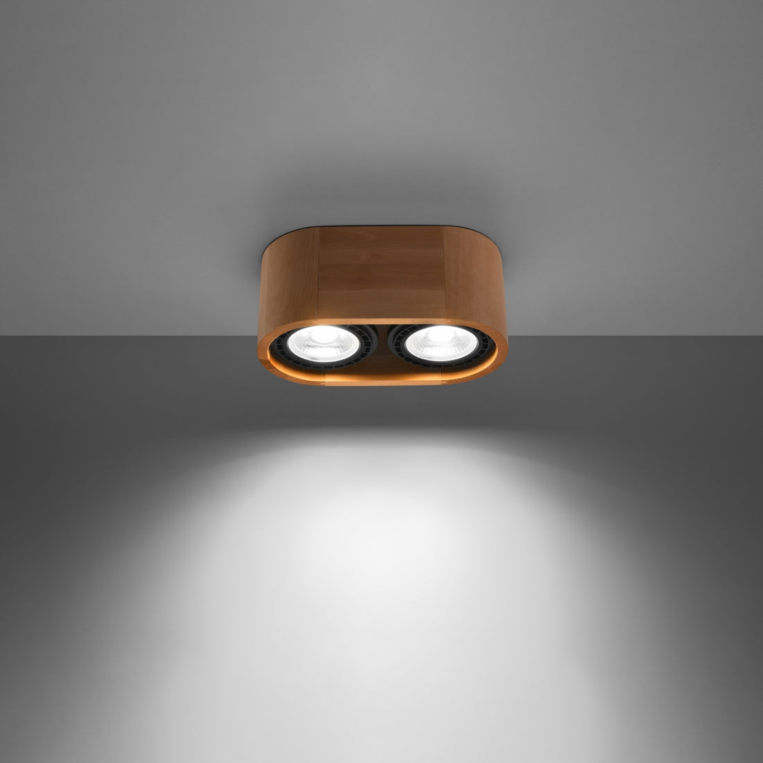 Ceiling lamp BASIC 2 natural wood
