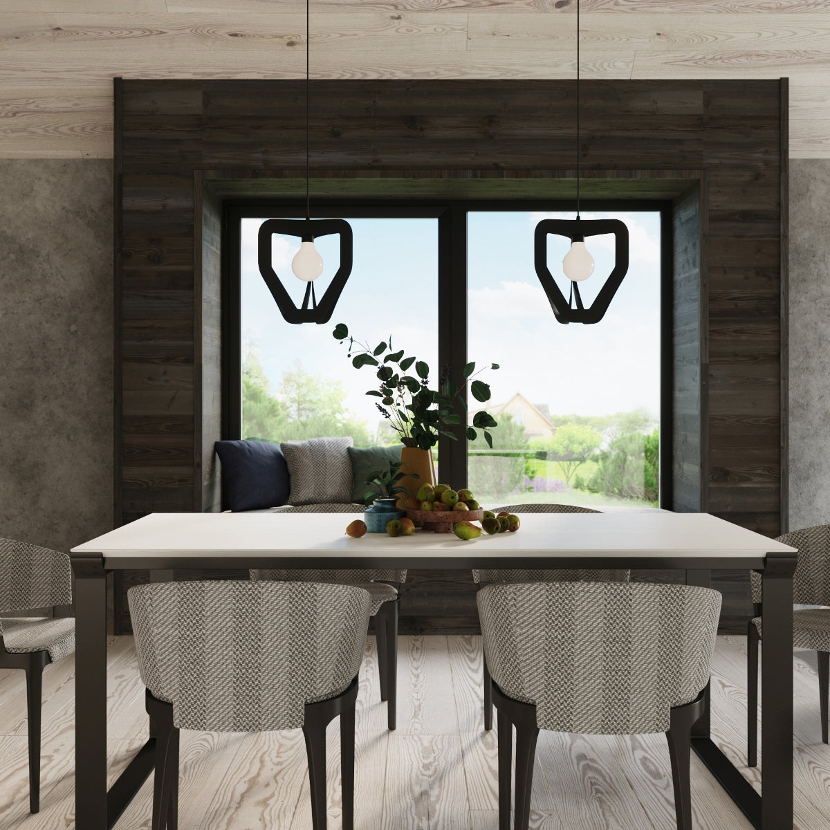 Pendant lamp TRES black