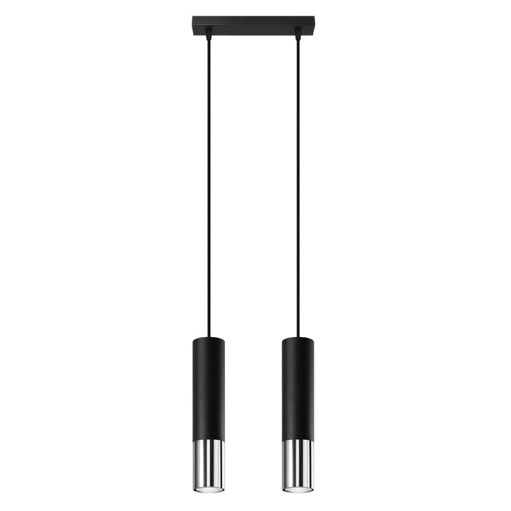 Pendant lamp LOOPEZ 2 black/chrome