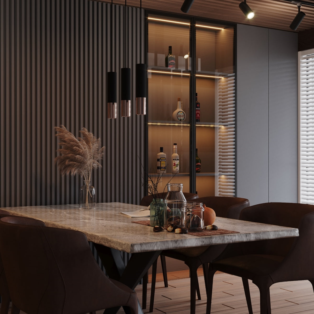 Wall lamp LOOPEZ black/copper