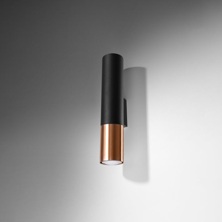 Wall lamp LOOPEZ black/copper