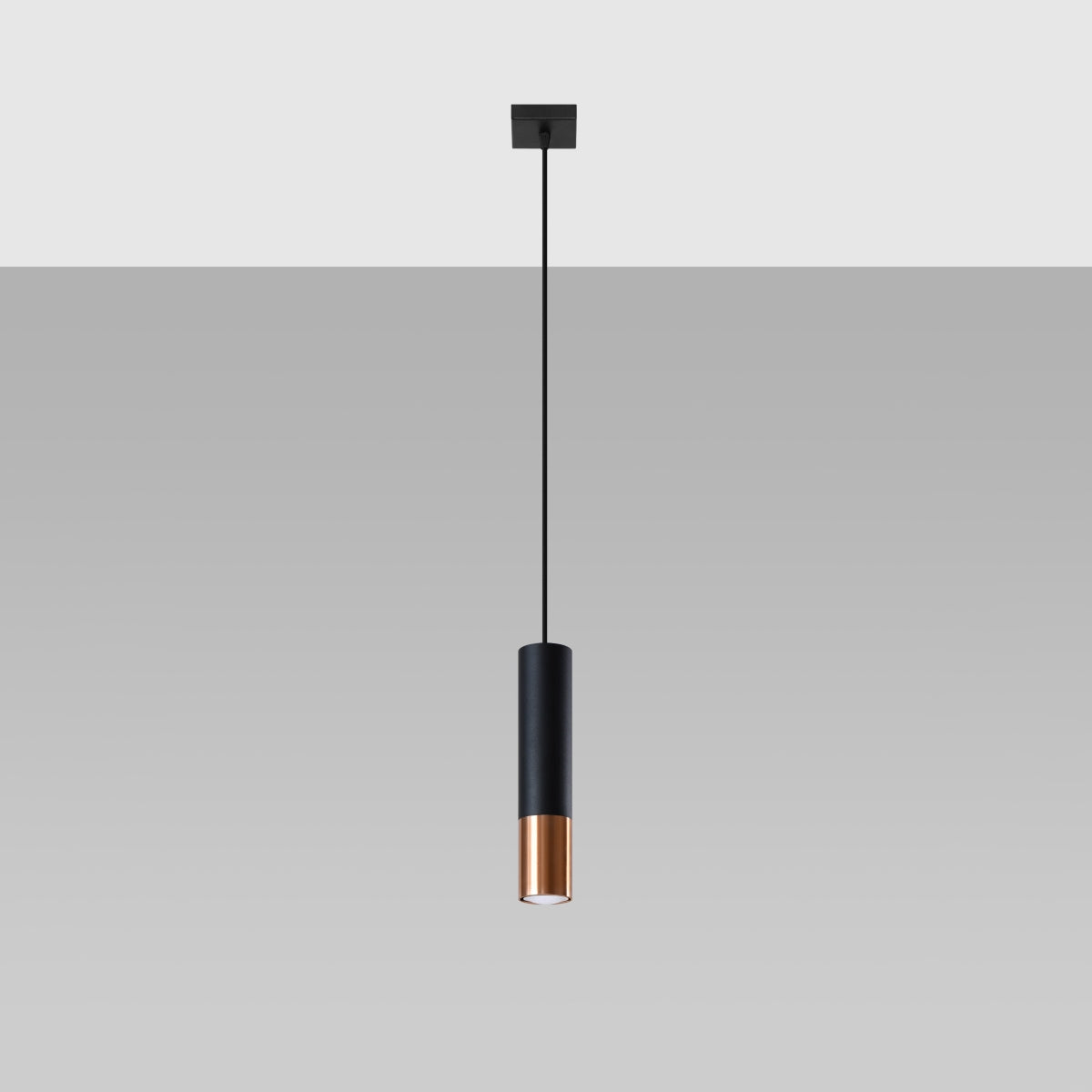 Pendant lamp LOOPEZ 1 black/copper