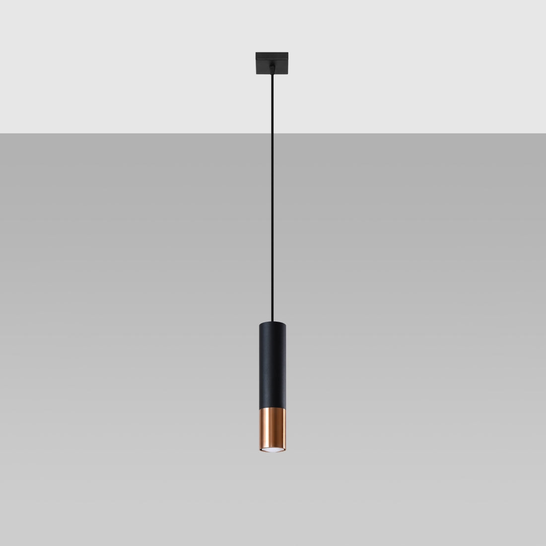 Pendant lamp LOOPEZ 1 black/copper