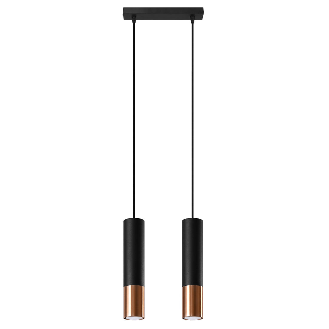 Pendant lamp LOOPEZ 2 black/copper