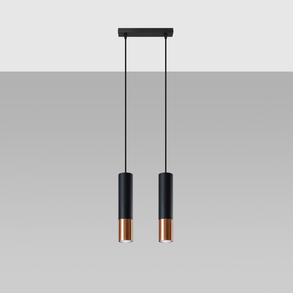 Pendant lamp LOOPEZ 2 black/copper