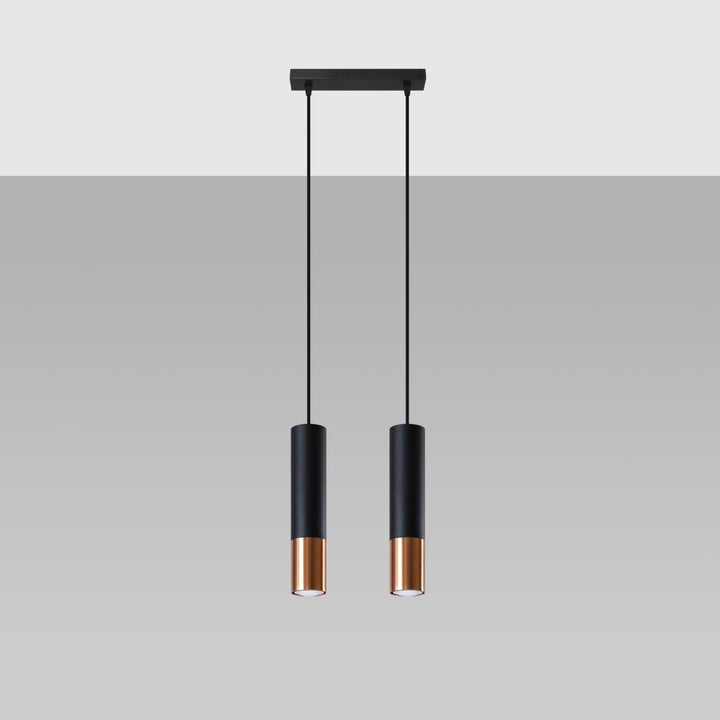 Pendant lamp LOOPEZ 2 black/copper
