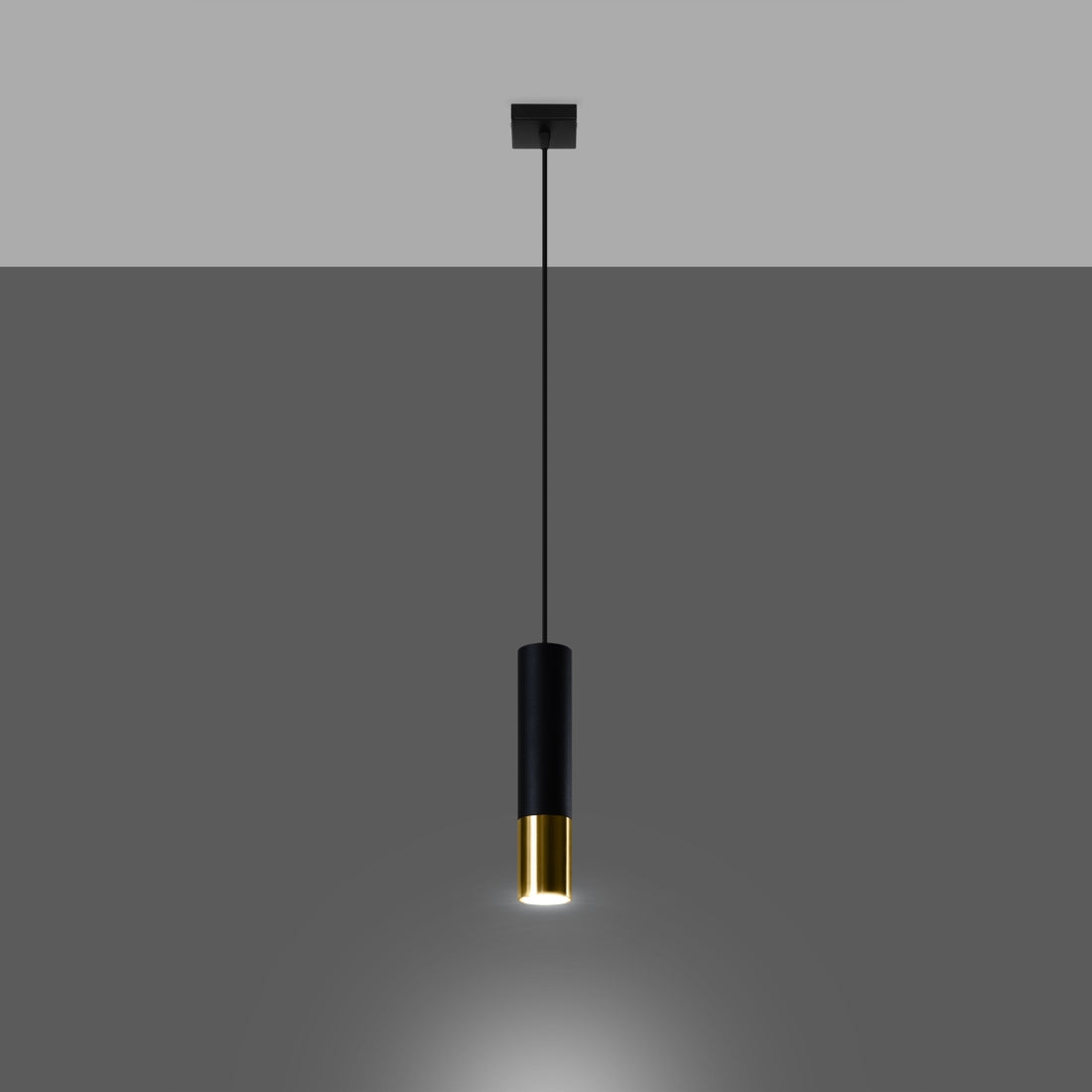 Pendant lamp LOOPEZ 1 black/golden