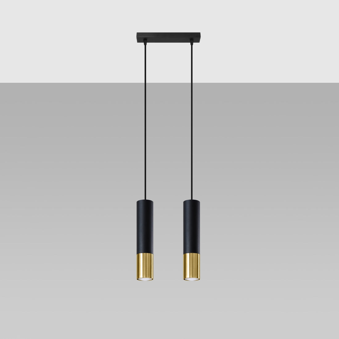 Pendant lamp LOOPEZ 2 black/golden
