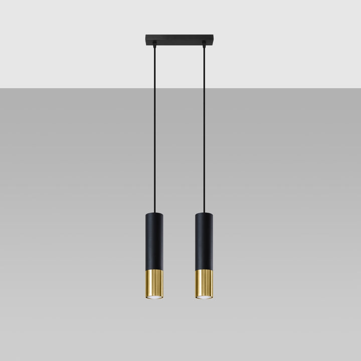 Pendant lamp LOOPEZ 2 black/golden