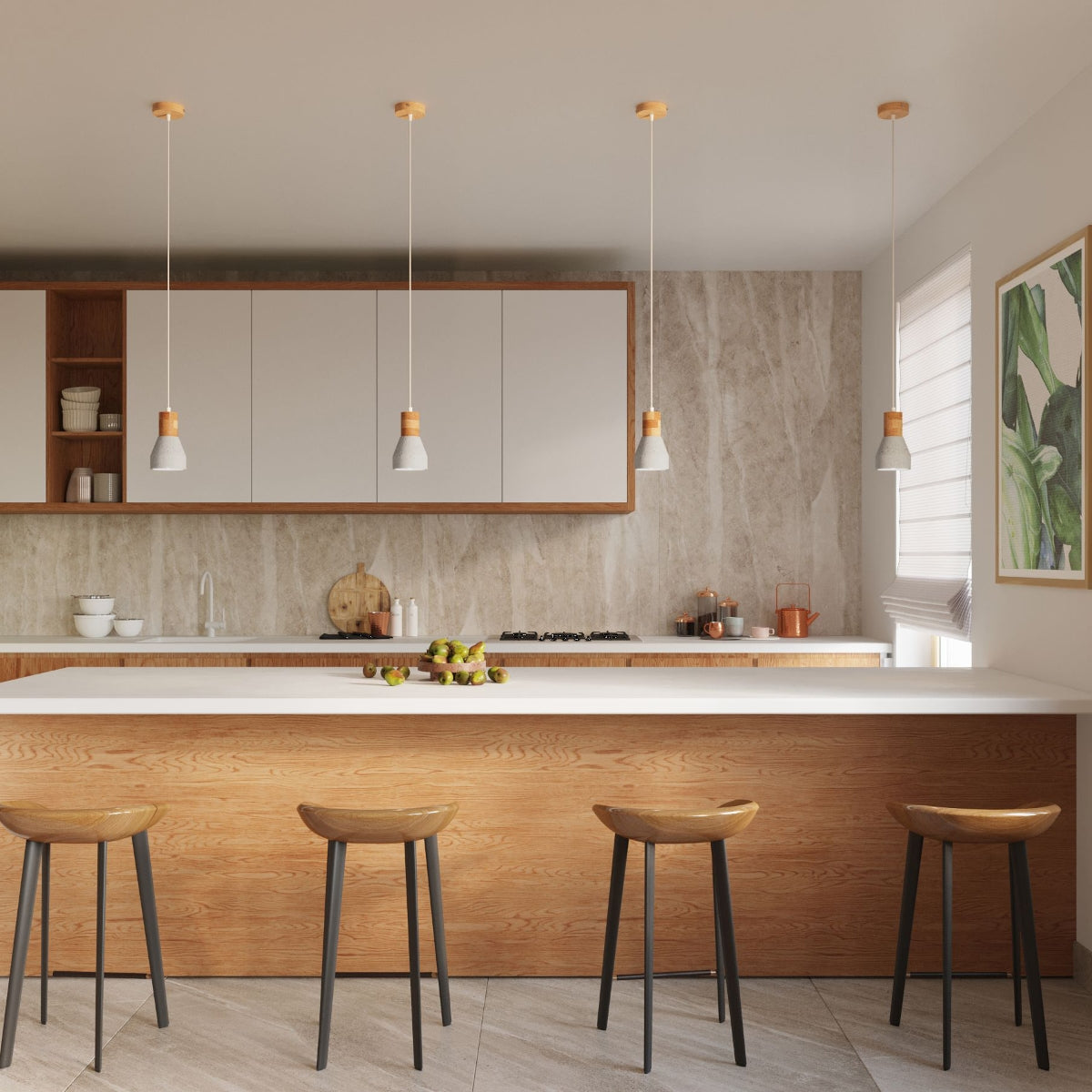 Pendant lamp QUBIC grey