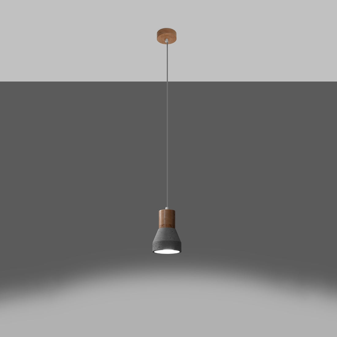 Pendant lamp QUBIC grey