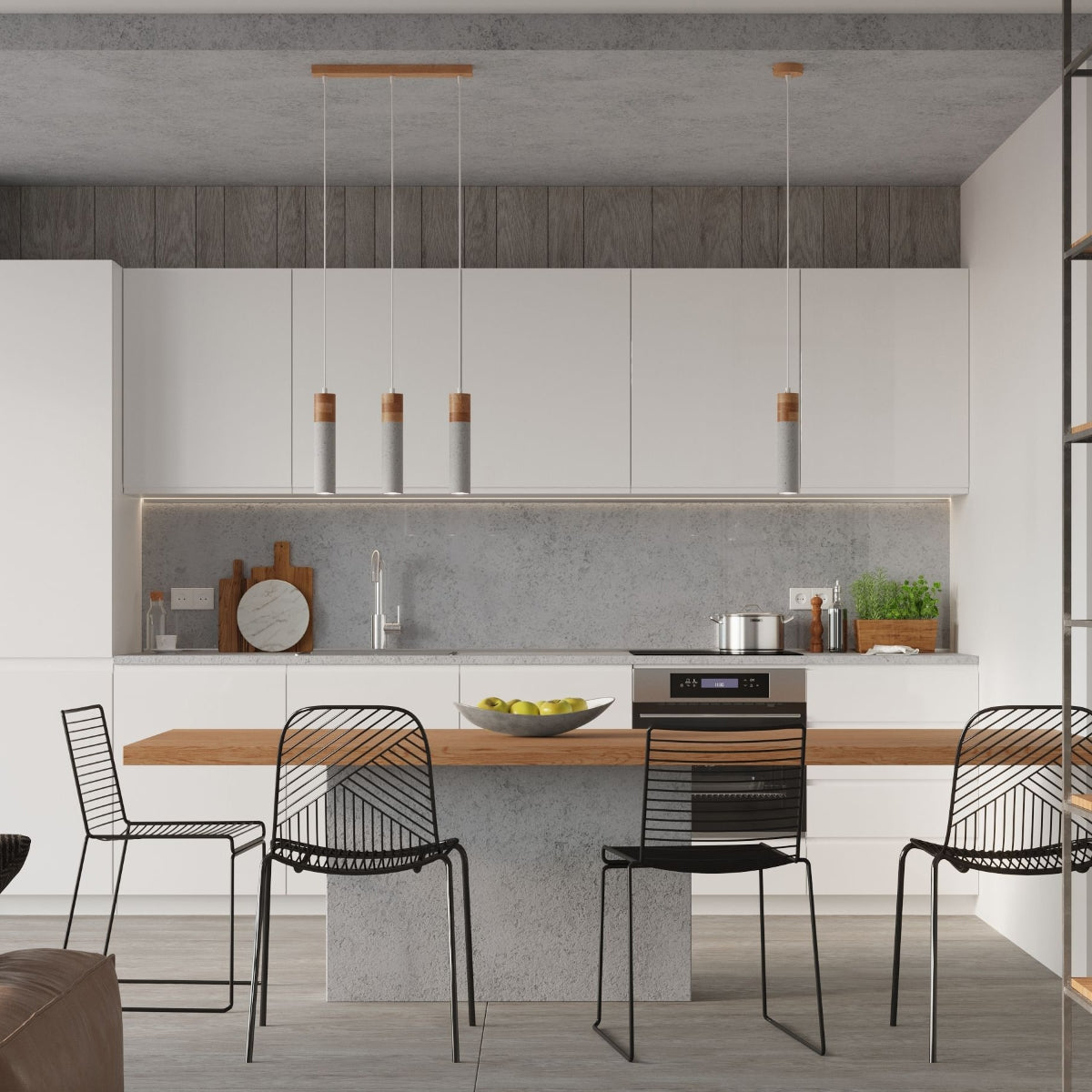 Pendant lamp ZANE 1 grey