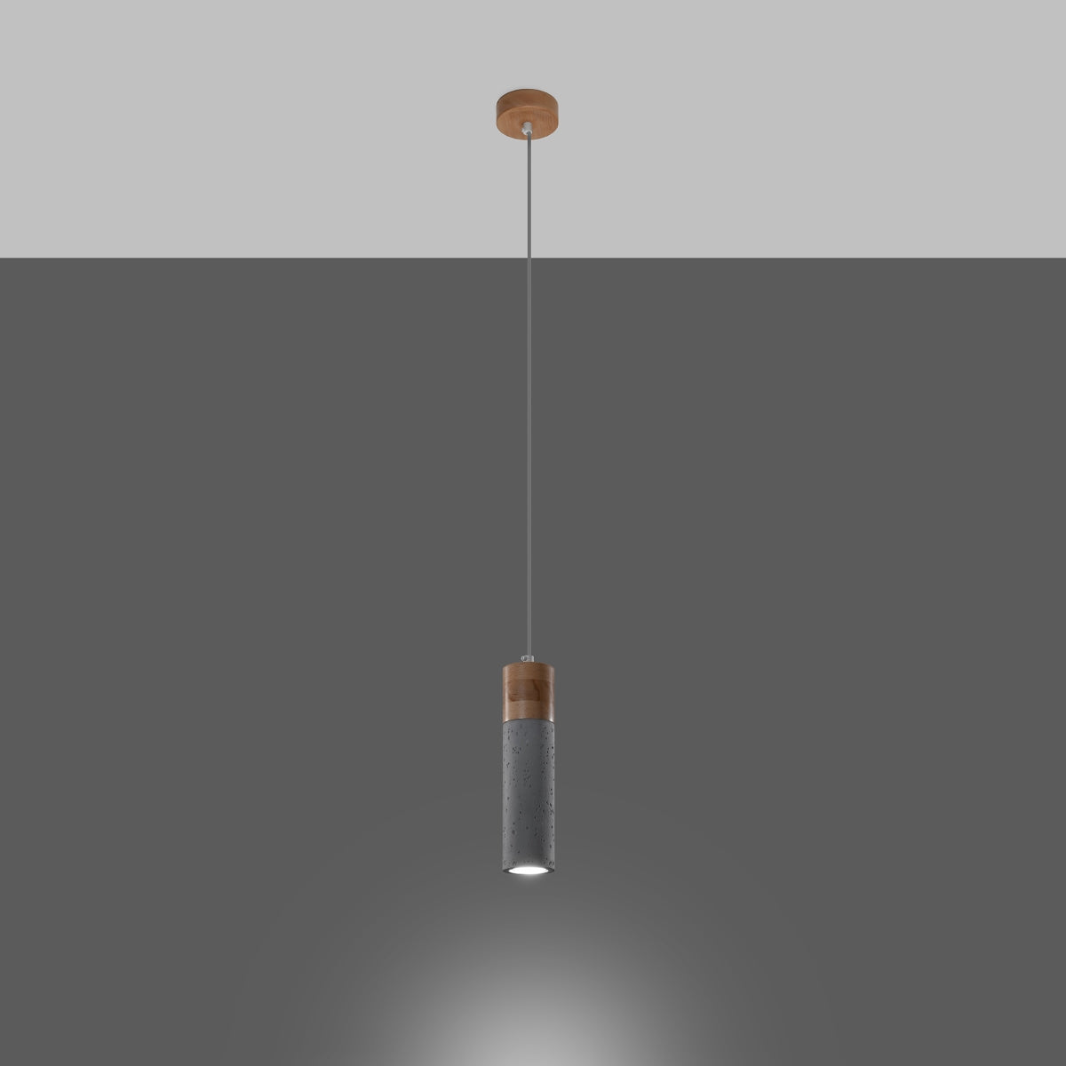 Pendant lamp ZANE 1 grey
