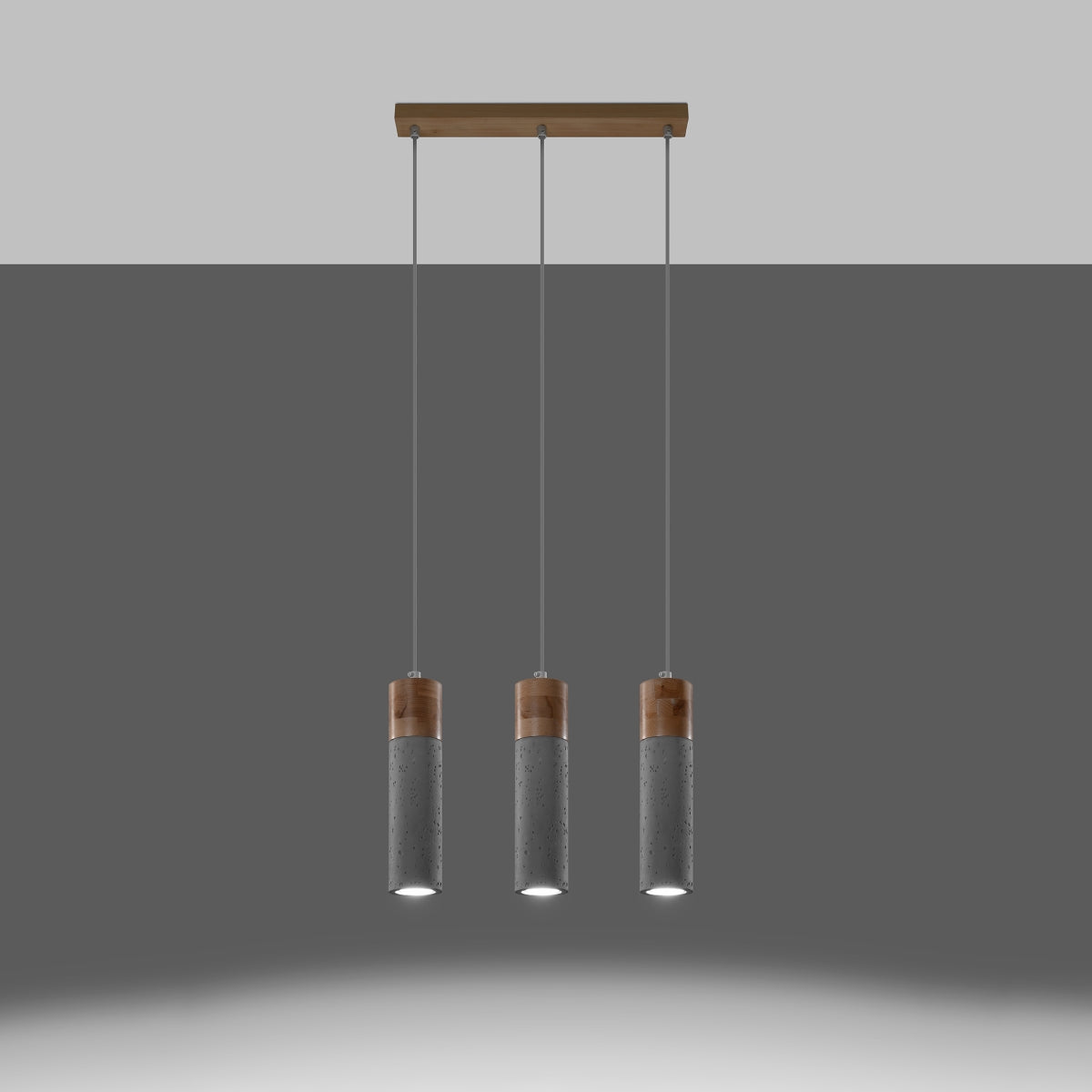 Pendant lamp ZANE 3 grey