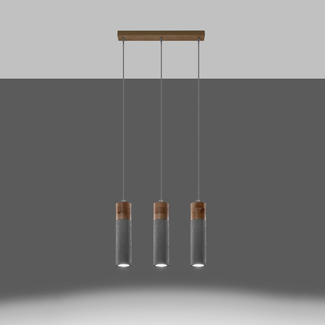 Pendant lamp ZANE 3 grey