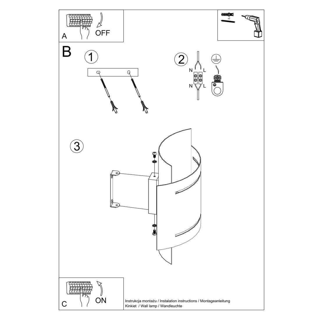 Wall lamp HESTIA white