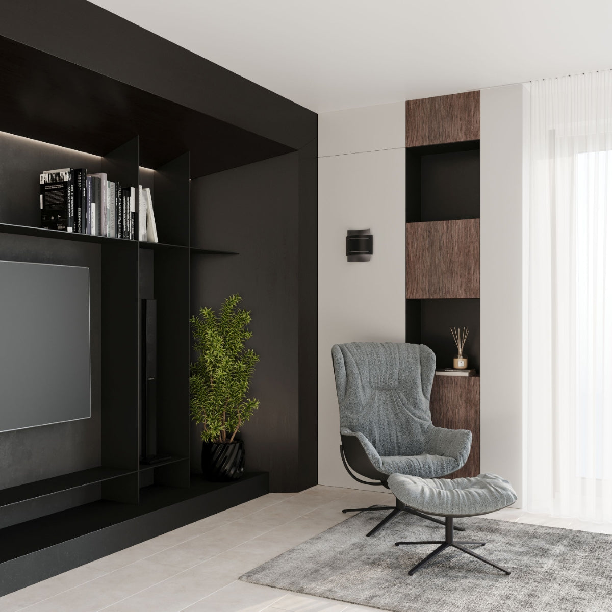 Wall lamp HESTIA black