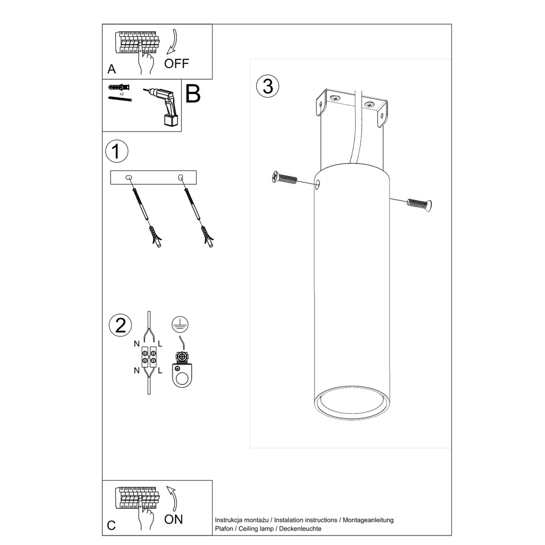 Ceiling lamp LAGOS 20 white