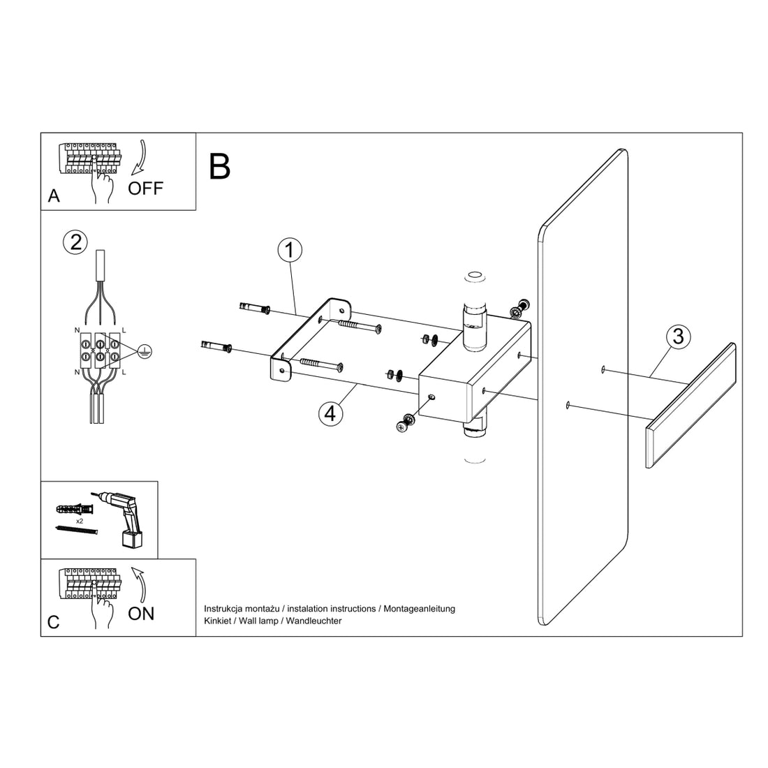 Wall lamp AZALIA