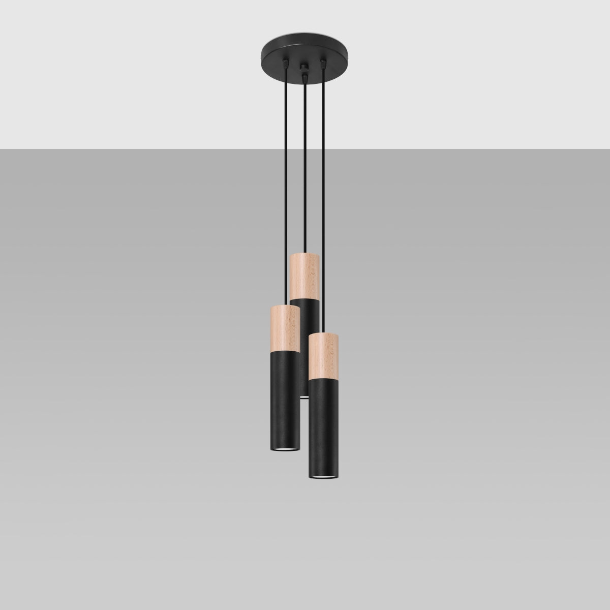 Pendant lamp PABLO 3P black