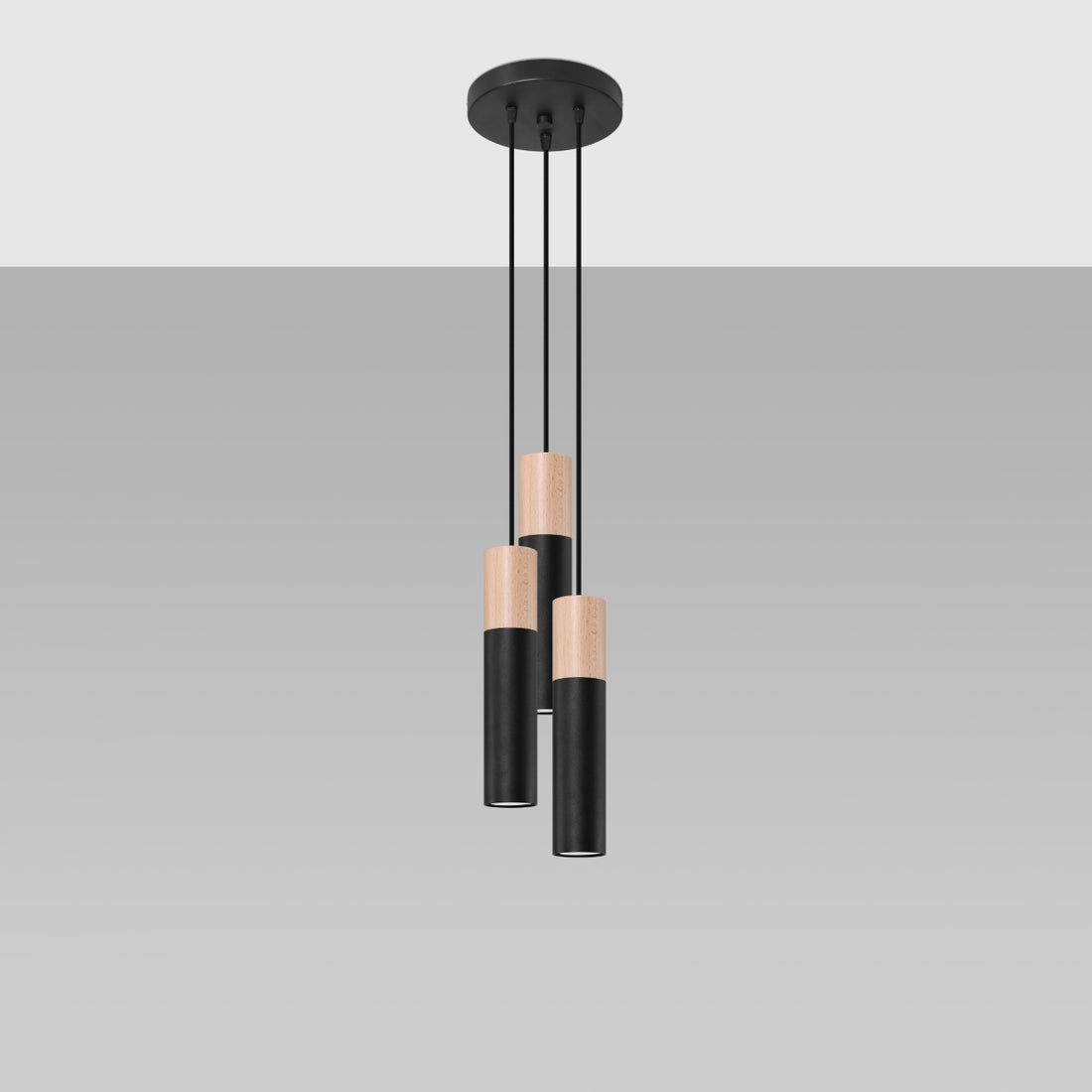 Pendant lamp PABLO 3P black