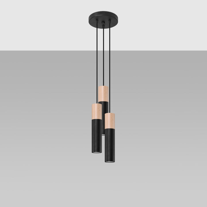 Pendant lamp PABLO 3P black