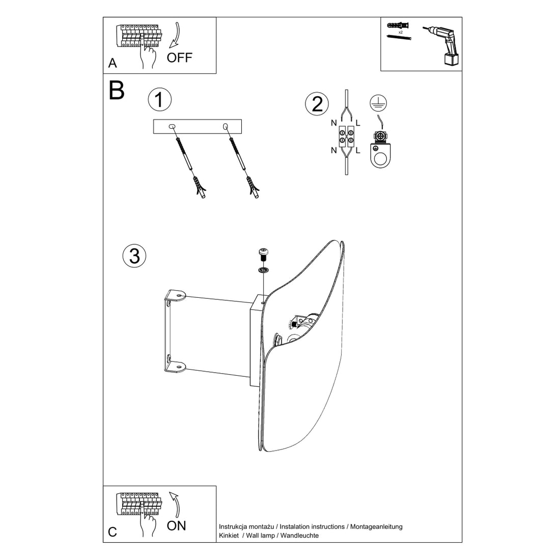 Wall lamp TILA 30 white