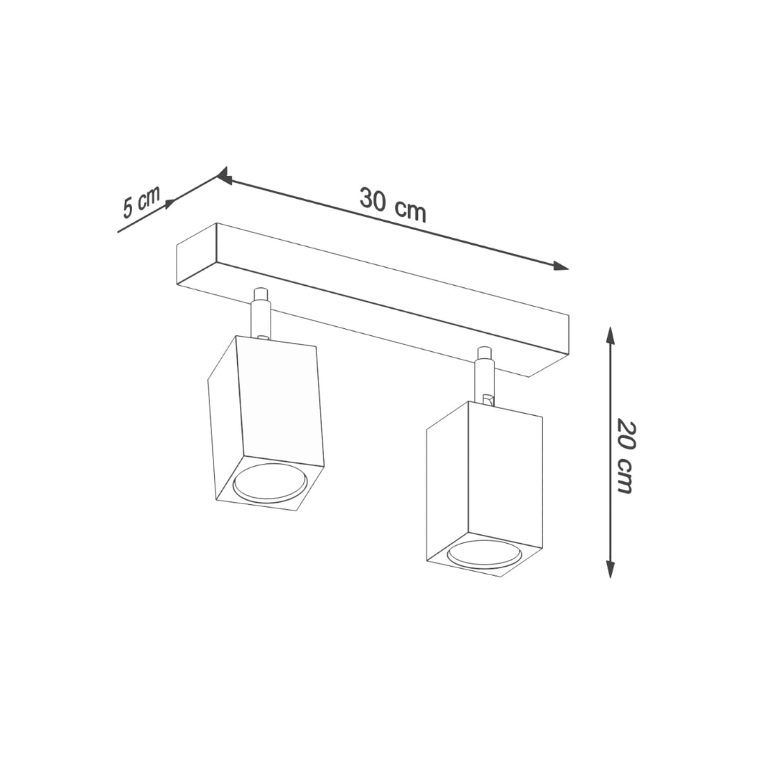 Ceiling lamp KEKE 2 oak