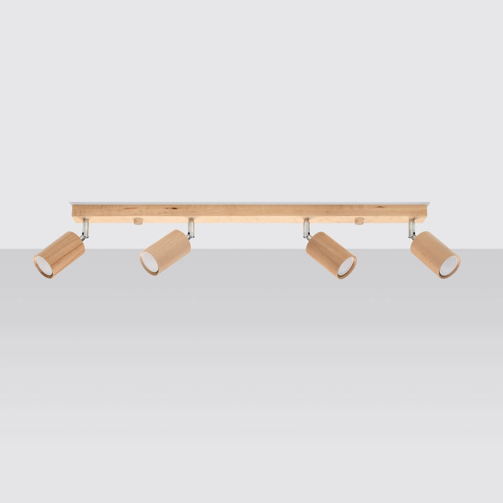 Ceiling lamp BERG 4 natural wood