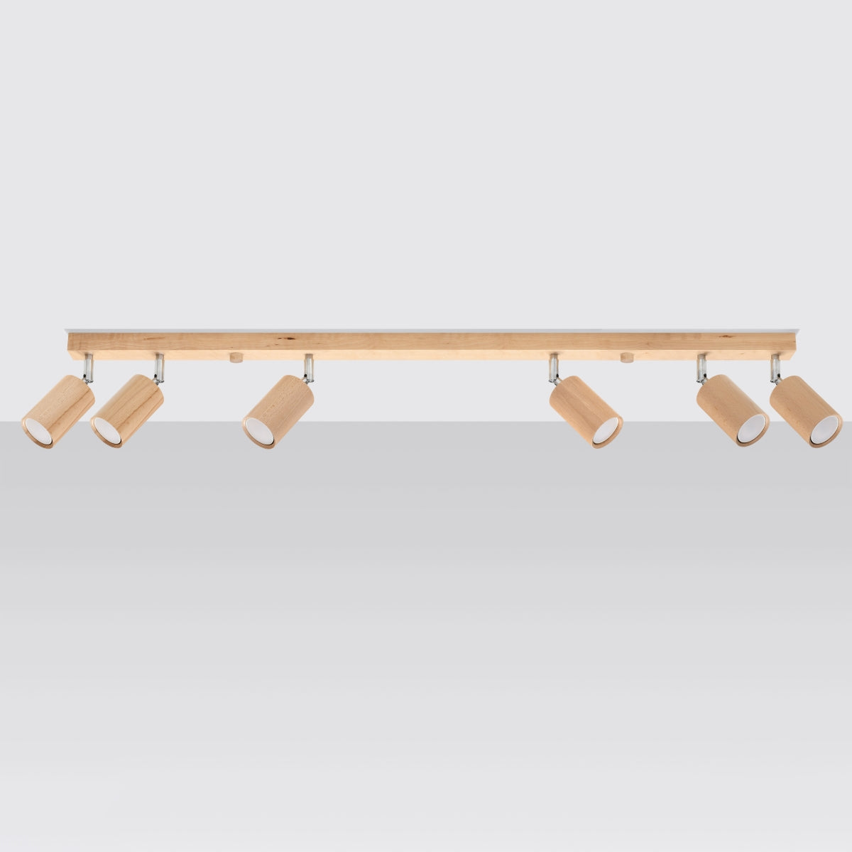 Ceiling lamp BERG 6 natural wood