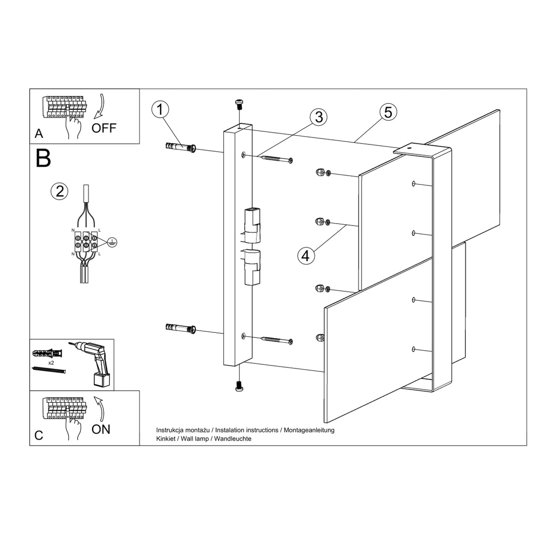Wall lamp MASSIMO white
