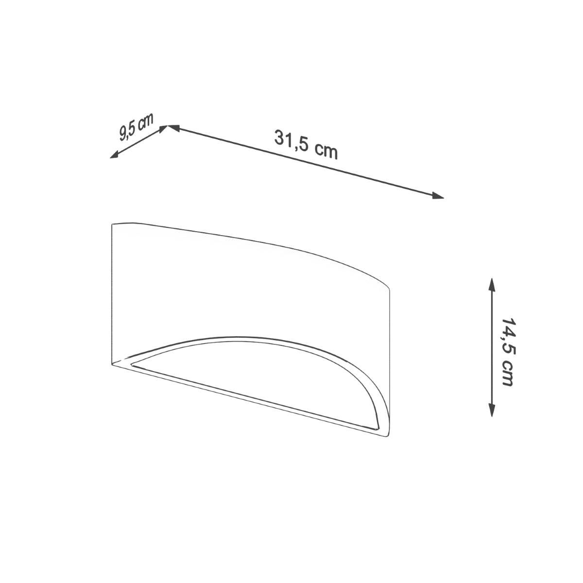 Varnished wall lamp VIXEN white gloss