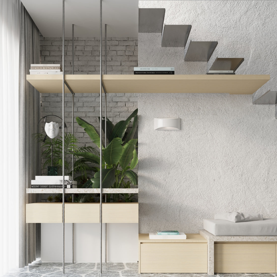 Varnished wall lamp VIXEN white gloss